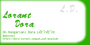 lorant dora business card